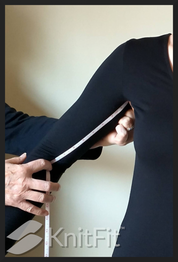 Elbow to underarm front view