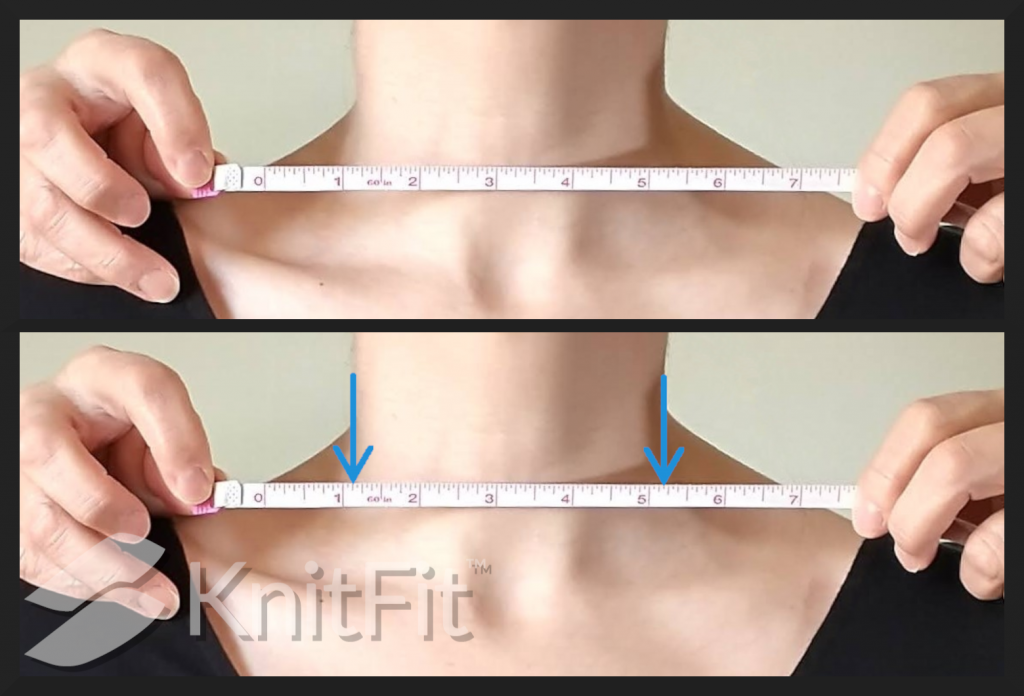 Neck width front view