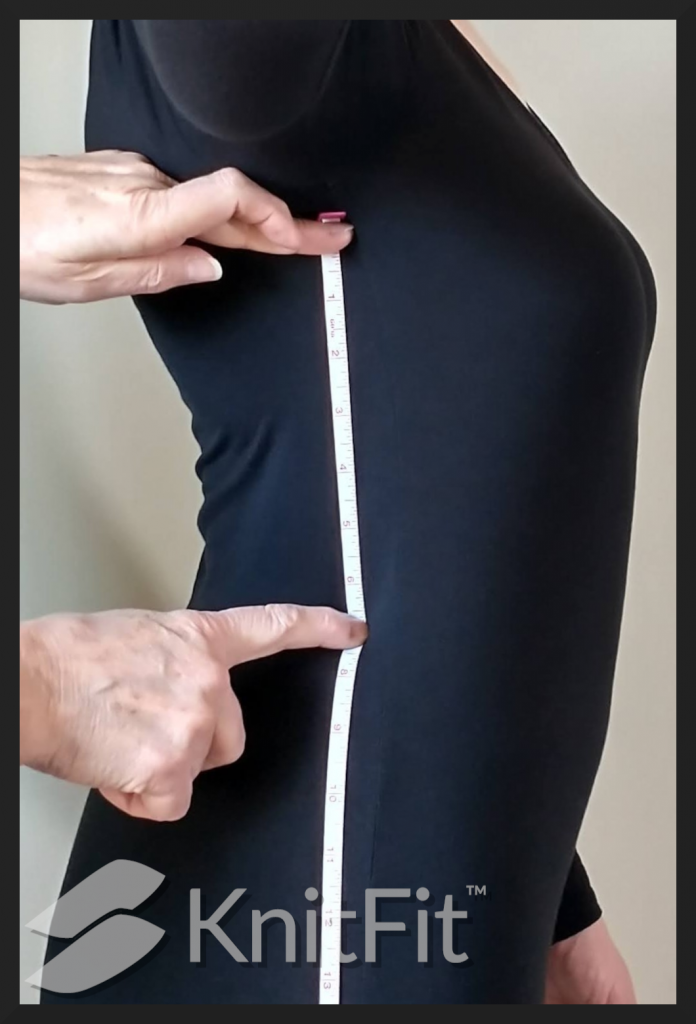Waist to underarm side view